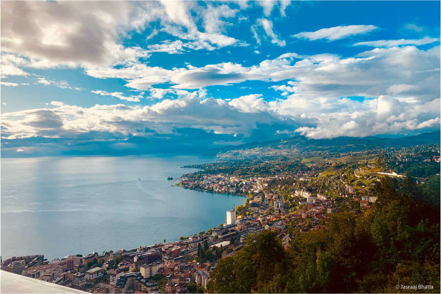 Blick über Montreux, Schweiz