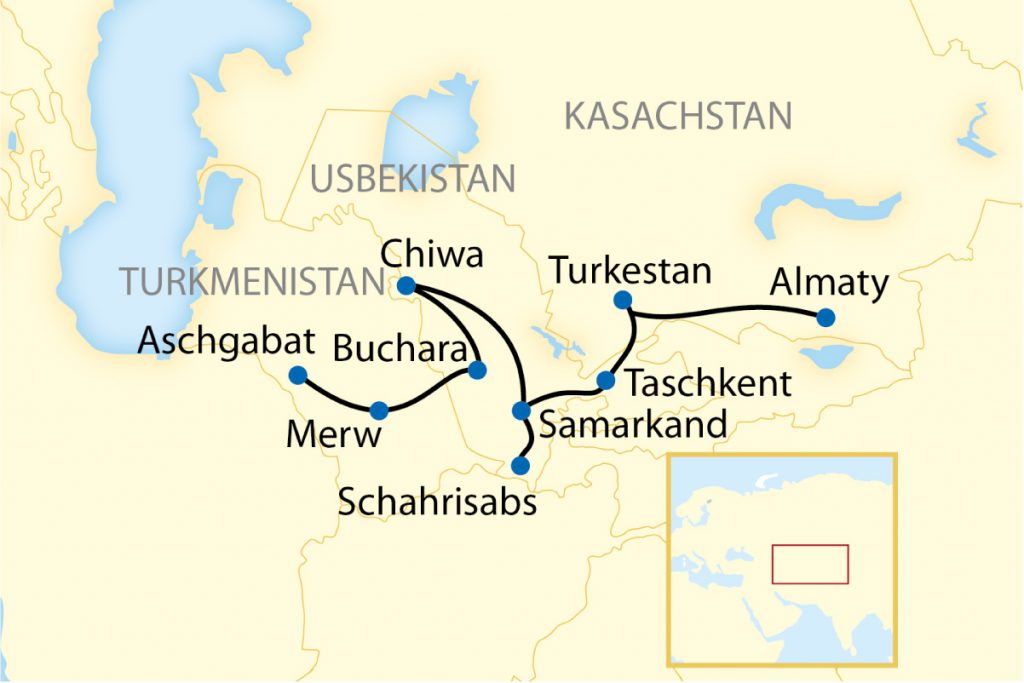 Orient Silk Road Express - Reiseroute