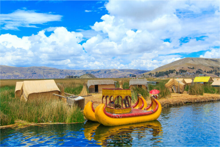 Boot am Titicaca See
