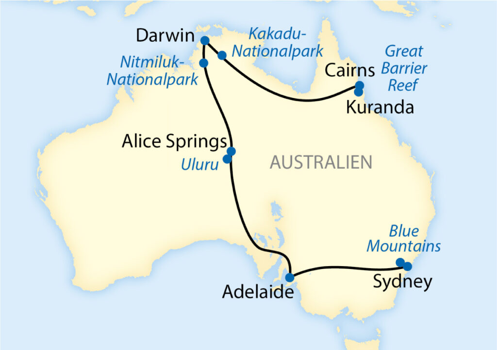 Australien, Karte