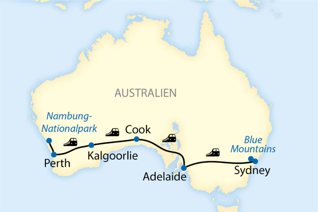 Australien, Vorreise-Karte