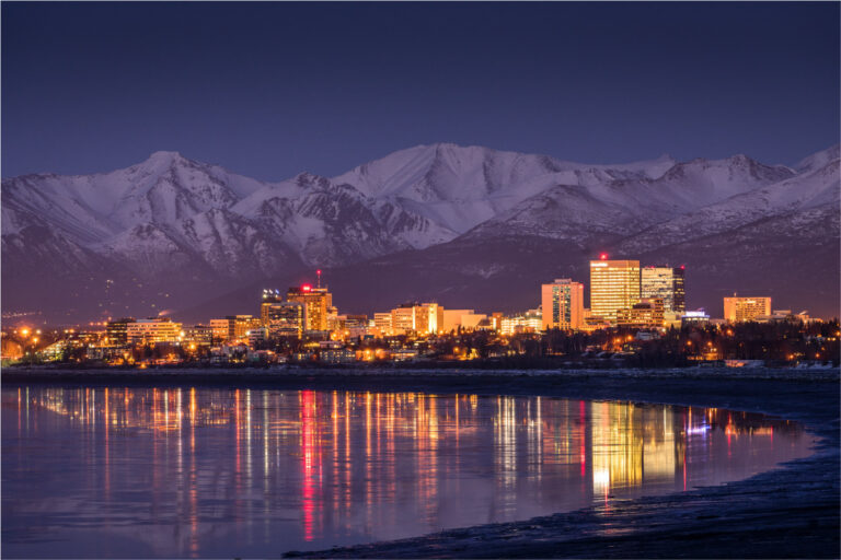 Kanada und Alaska, Abendliches Anchorage