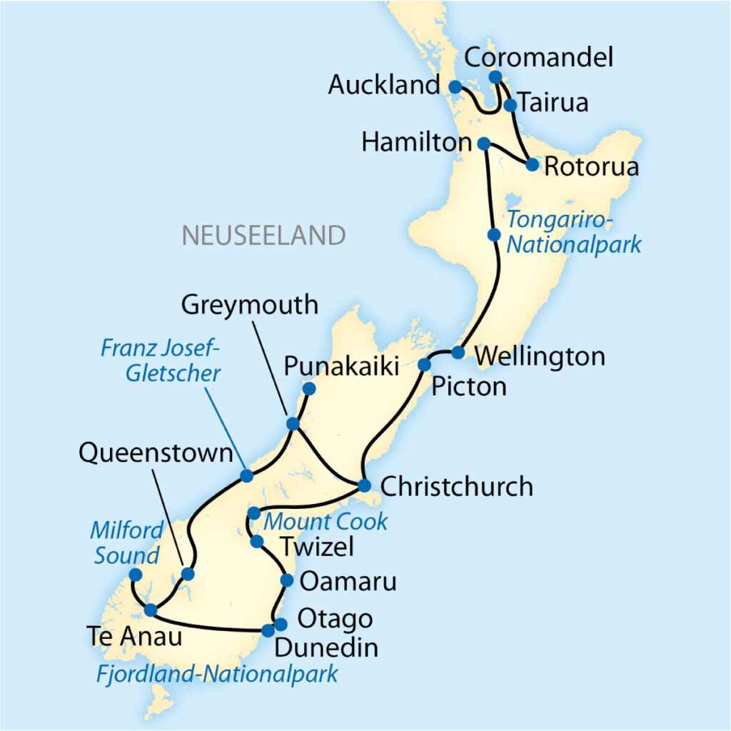 Neuseeland, Karte