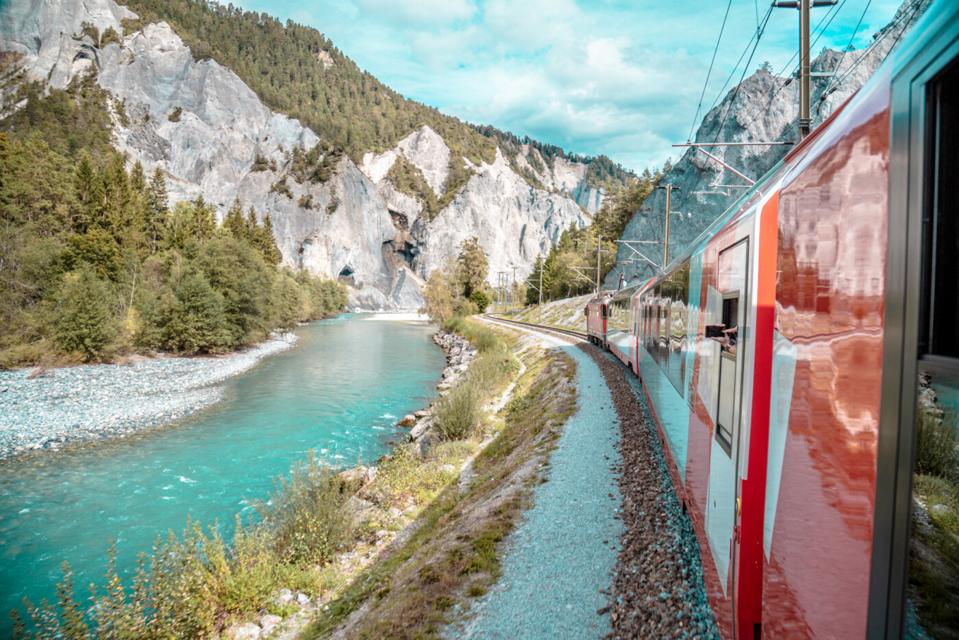 Schweiz, St. Moritz, Glacier Express