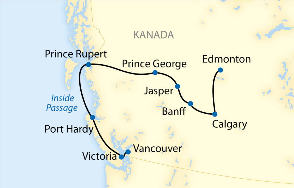 West-Kanada, Karte