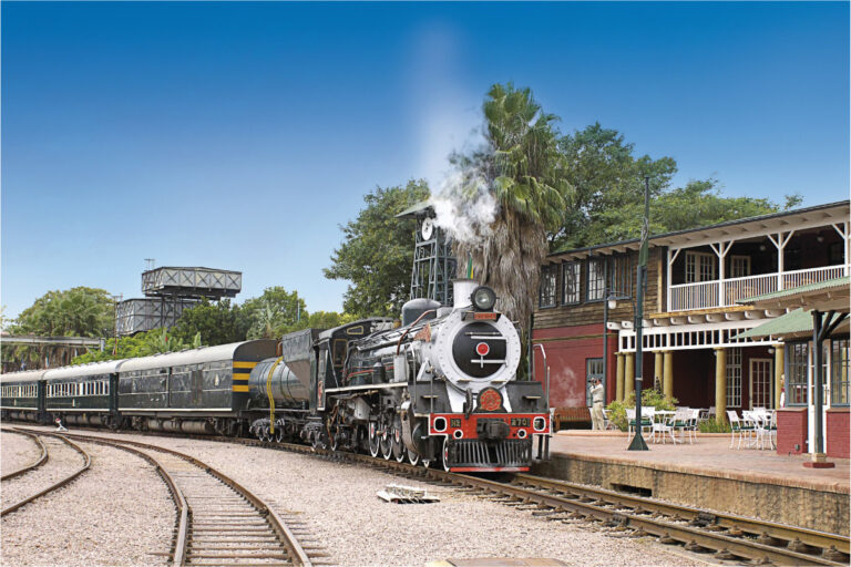 Der-Rovos-Rail-am-Bahnhof-in-Pretoria